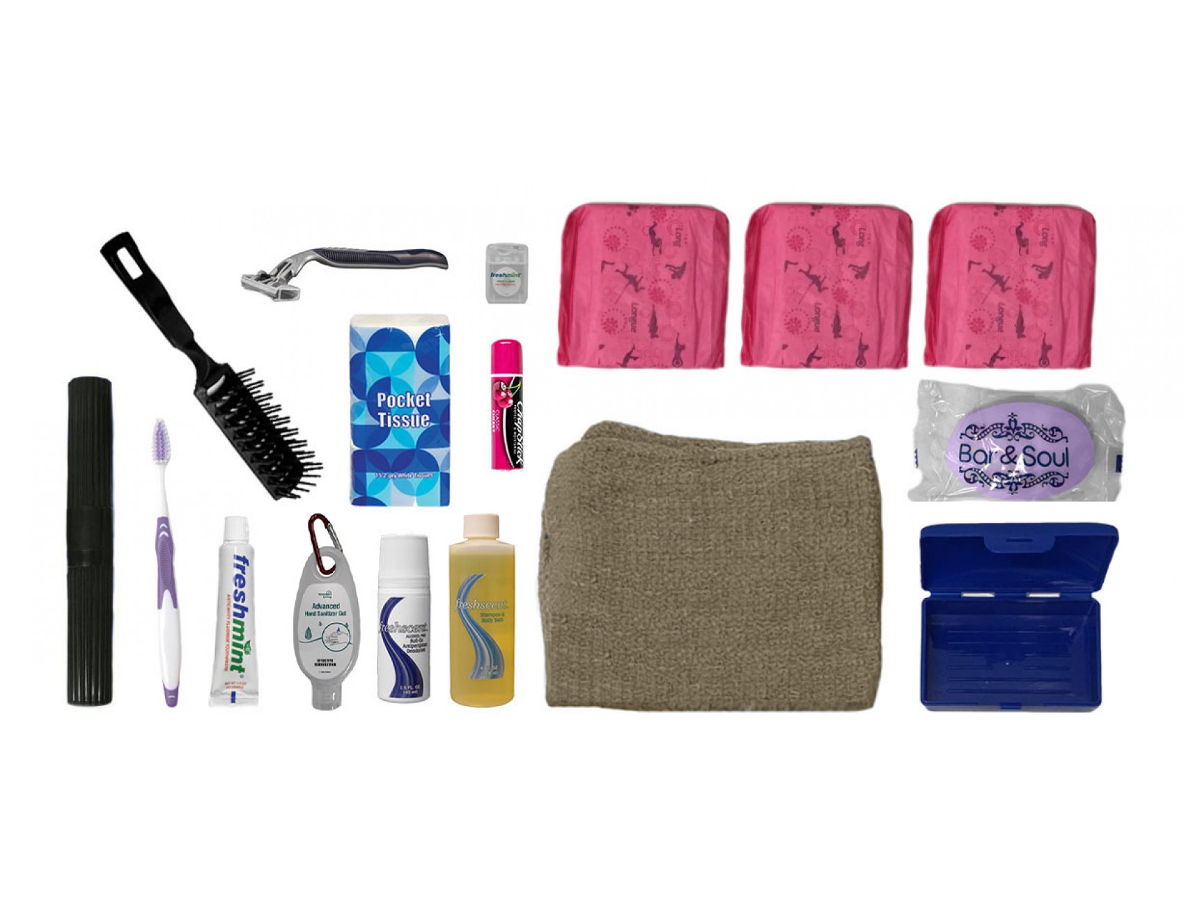 Personal Women's Hygiene Kits Women's Bulk Hygiene Kits